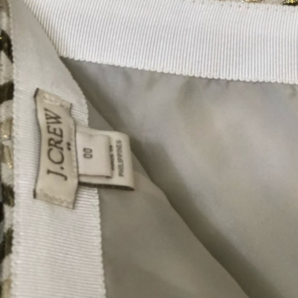 J.Crew Gold Chevron Mini sz 00 - Picture 6 of 8